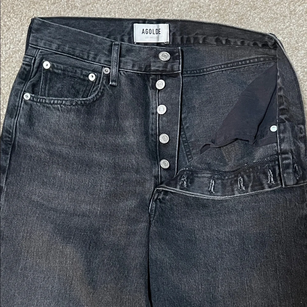 Agolde Women's Black Straight Jeans - Picture 2 of 11